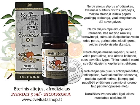 BIOAROMA - Neroli eterinis aliejus 5 ml bioaroma-neroli-eteriniai-aliejai-afrodiziakas-kvapas-ilgai-islieka