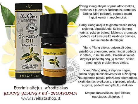 BIOAROMA - Ylang Ylang eterinis aliejus 5 ml bioaroma-ylang-ylang-eteriniai-aliejai-afrodiziakas-kvapas-ilgai-islieka