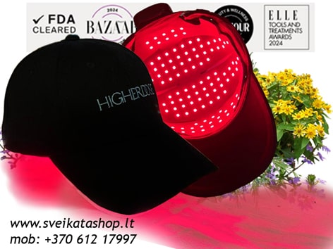 HigherDose - Raudonos sviesos ir NIR kepuraite higherdose-raudonos-sviesos-ir-nir-terapine-kepuraite-plaukams