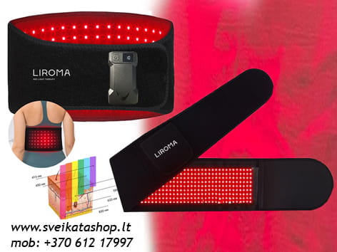 LIROMA® SHIELD šviesos ir NIR nugaros diržas liroma-raudonos-sviesos-nir-lempa-sveikatai