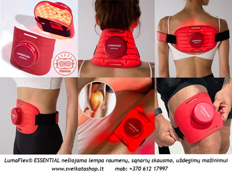 LumaFlex ESSENTIAL raudonos ir NIR nešiojama lempa lumaflex-essential-raudonos-sviesos-nir-lempa-sveikatai