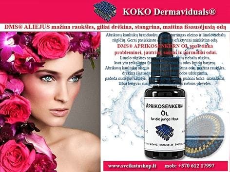 Abrikosų kauliukų branduolių aliejus KOKO Dermaviduals® abrikosų-kauliukų-branduolių-aliejus-aprikosenkern-ol-abrikosu-medis