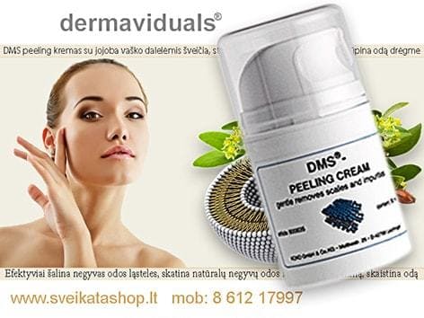 DMS peeling kremas su jojoba vaško dalelėmis Dermaviduals® dms-peeling-kremas-su-jojoba-dalelemis-dermaviduals-šveičiamasis-veido-kremas