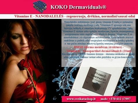 Vitamino E Nanodalelės 20 ml - Vitamin E - Nanopartikel vitamino-e-nanodaleles-20-ml-dermaviduals-kosmetika