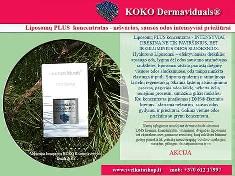 Liposomų PLUS koncentratas 20 ml KOKO Dermaviduals® liposomu-plus-koncentratas-20-ml-dermaviduals-kosmetika-kaina-akcija