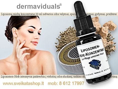 Liposomų mielių koncentratas 20 ml KOKO Dermaviduals® liposomu-mieliu-koncentratas-dermaviduals-nuo-pigmentines-dėmes-inkštiru-spuogu-išbėrimu-aknės