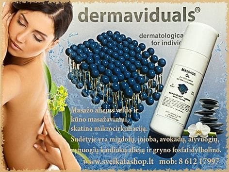 Aliejus masažui 150ml Dermaviduals®</a> 150 ml aliejus-masazui-150-ml-dermaviduals-masažavimui-mikrocirkuliacijai-kaina-akcija