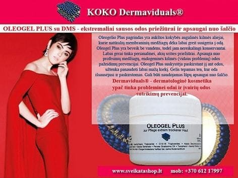 Oleogel Plus su DMS 50 ml KOKO Dermaviduals® oleogel-plus-50-ml-dermaviduals-sausai-odai-apsauga-šalčio-metu