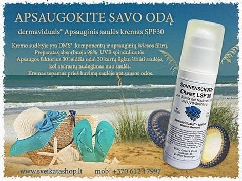 KOKO Dermaviduals® Sonnenschutz creme LSF30 50ml sonnenschutz-creme-spf30-apsauginis-saules-kremas-koko-dermaviduals-kosmetika