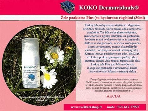 Žele paakiams Plus su hyalurono rūgštimi - Augengel Plus zele-paakiams-plus-hyalurono-rugstis-augengel-dermaviduals-kosmetika-akcija
