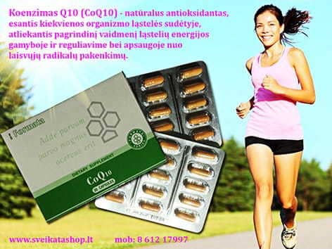 SANTEGRA CoQ10 - Koenzimas Q10 30 kaps energizatorius coq10-30-koenzimas-energizatorius-maisto-papildas-santegra-kaina-pigiau-akcija
