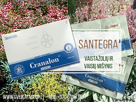 SANTEGRA Cranalon™ 14 pak - Multivitamininė formulė cranalon-vitaminai-dietine-lasteliena-maisto-papildas-santegra-kaina-pigiau-akcija