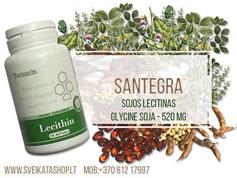 SANTEGRA Lecithin 100 kaps lecithin-maisto-papildas-santegra-atstato-nerviniu-lasteliu-funkcijas