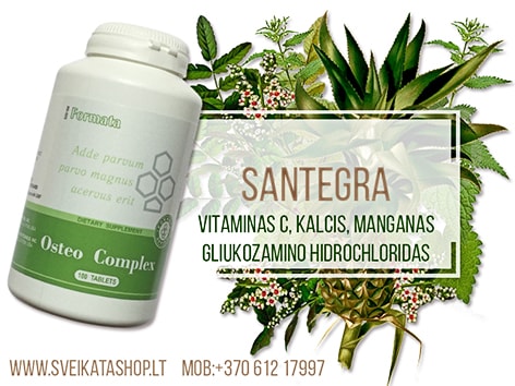 SANTEGRA Osteo Complex 180 tabl - SANARIAMS, KAULAMS osteo-complex-santegra-sanariams-kaulams-kaina-nuolaidos-akcija