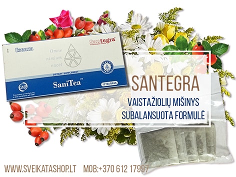 SANTEGRA SaniTea™ 15 pak - arbata ORGANIZMO VALYMUI sanitea-arbata-organizmo-valymui-santegra-kaina-akcija