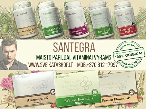 Santegra papildai vyrams, energijai, prostatai, imunitetui, vyro galiai, darbingumui santegra-papildai-vyrams-energijai-jegai-vyro-galiai-darbingumui